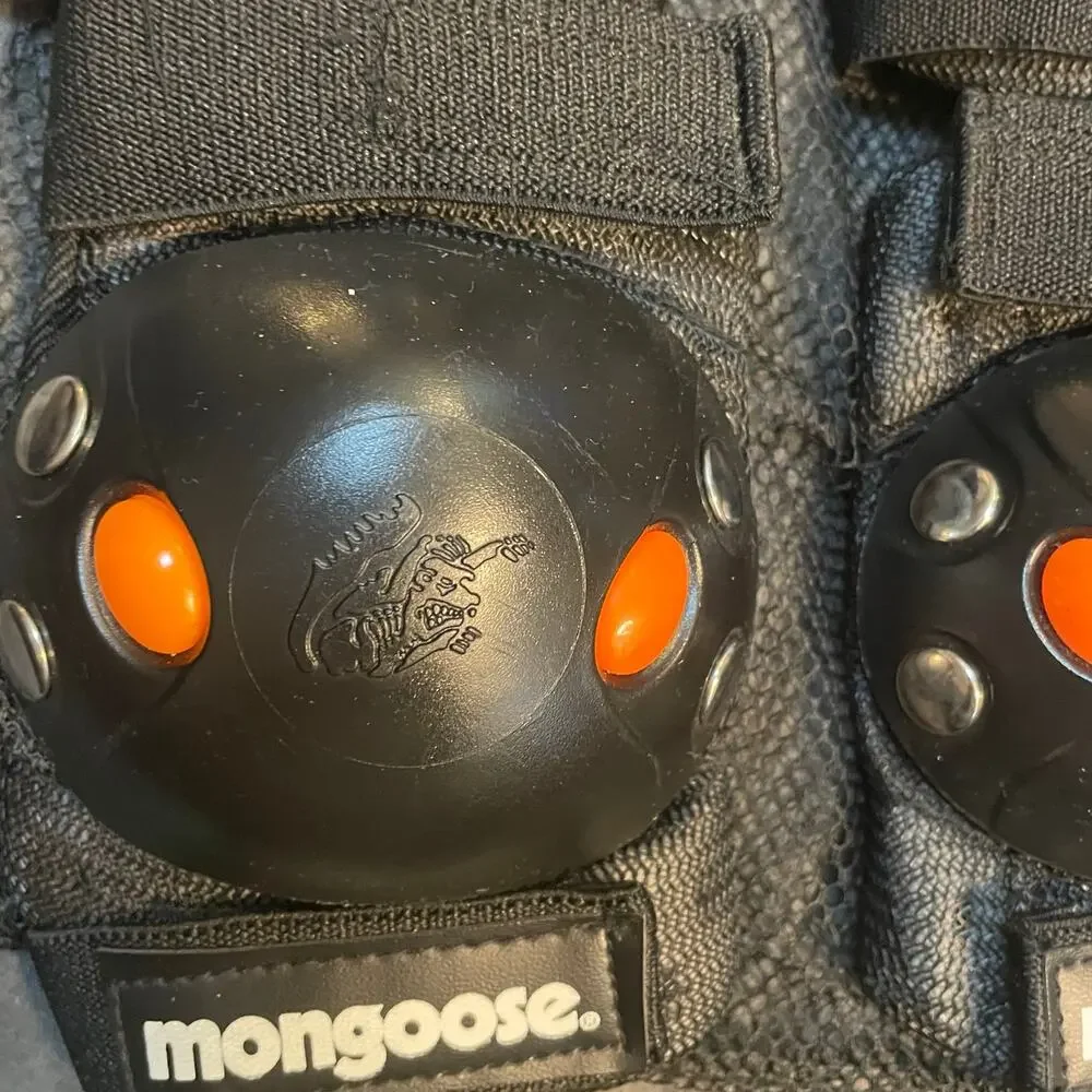 Mongoose BMX Bike Gel Knee Elbow Pad Set Youth Kids Skateboard Protective Gear